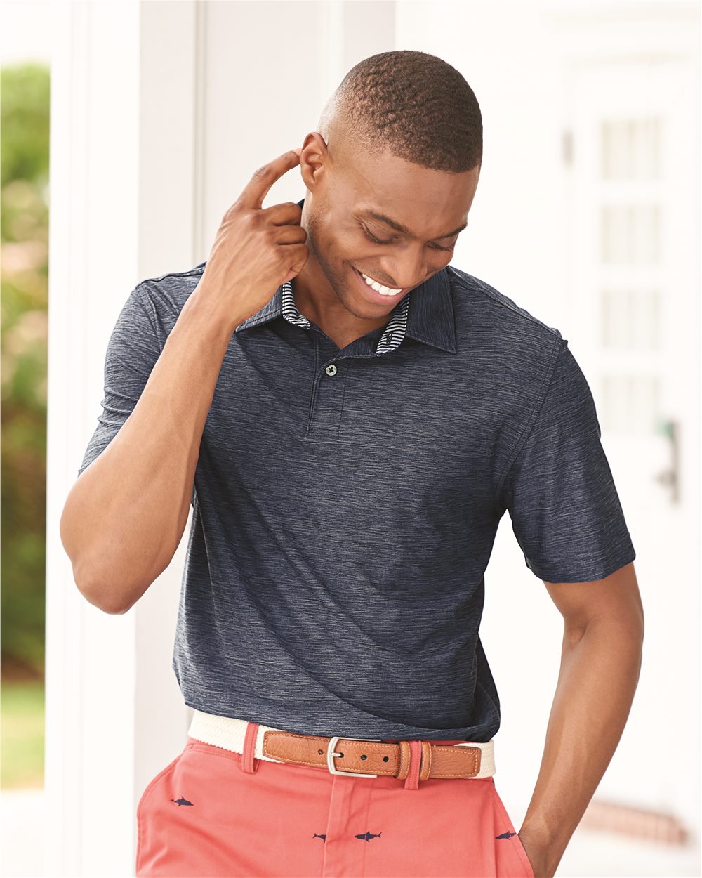 Men's Space-Dyed Polo - styleImage