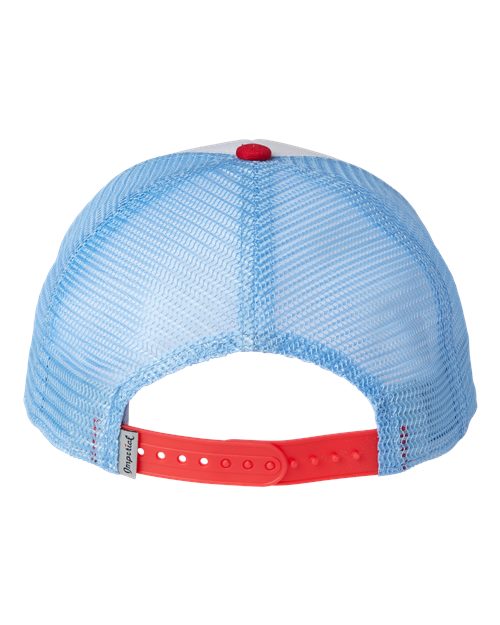 North Country Trucker Cap - Back - B90995160 - White/ Red/ Sky Blue