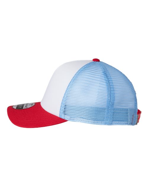 North Country Trucker Cap - DirectSide - B90995160 - White/ Red/ Sky Blue