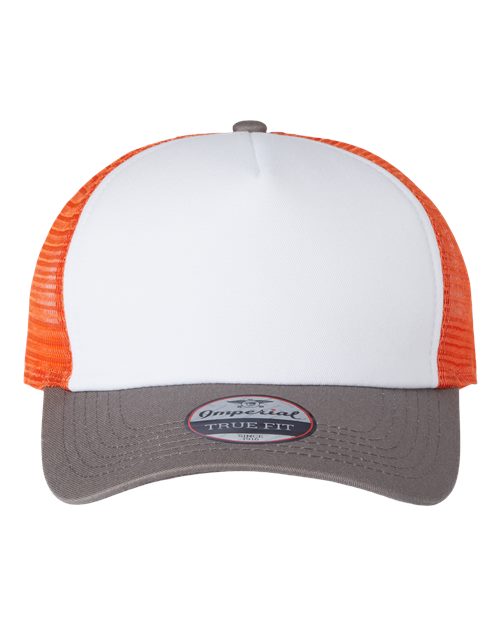 North Country Trucker Cap - Front - B90995000 - White/ Charcoal/ Orange