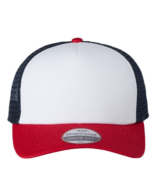 North Country Trucker Cap - Front - B90995150 - White/ Red/ Dark Navy