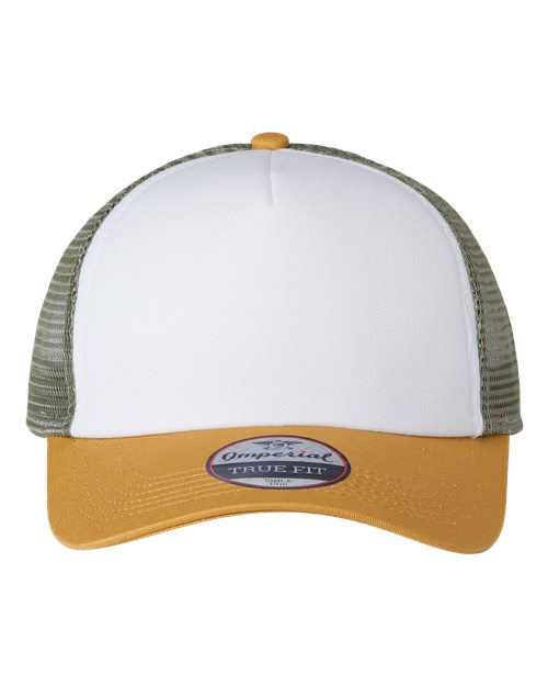 North Country Trucker Cap - Front - B90995170 - White/ Wheat/ Elmwood