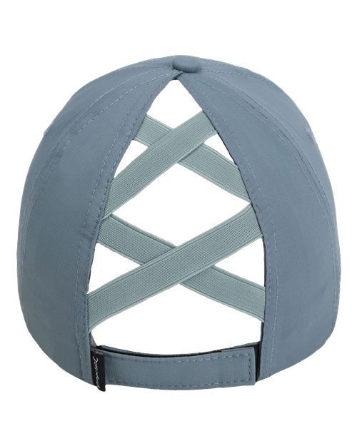 The Hinsen Women's Performance Ponytail Cap - Back - B11695250 - Breaker Blue