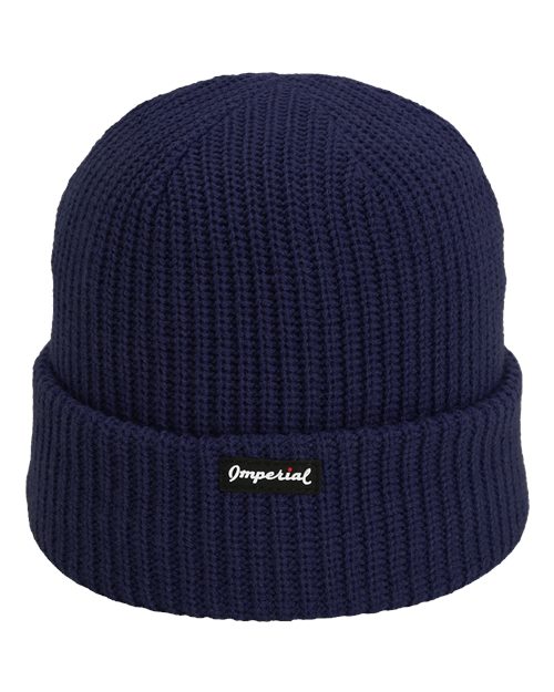 The Mogul Cuffed Beanie - Back - B12095650 - True Navy