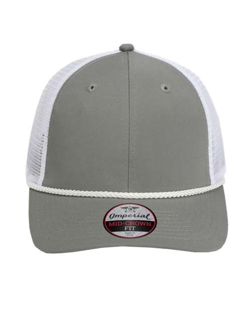 The Night Owl Performance Rope Cap - Front - B12395090 - Grey/ White
