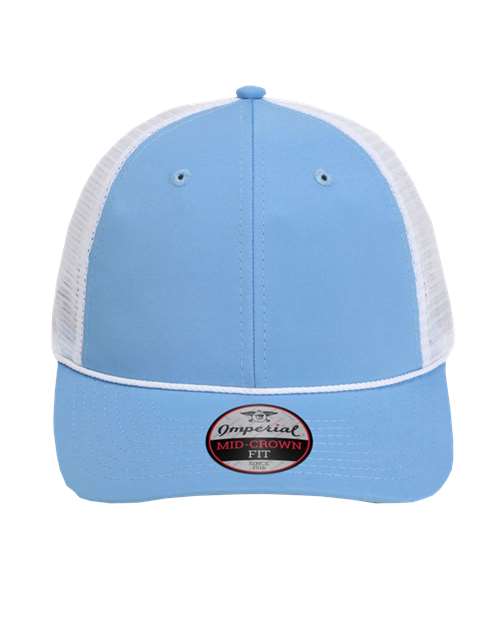 The Night Owl Performance Rope Cap - Front - B12395250 - Powder Blue/ White