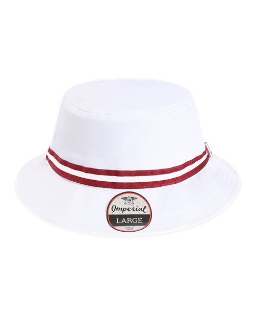 The Oxford Performance Bucket - Front - B25695130 - White/ Maroon