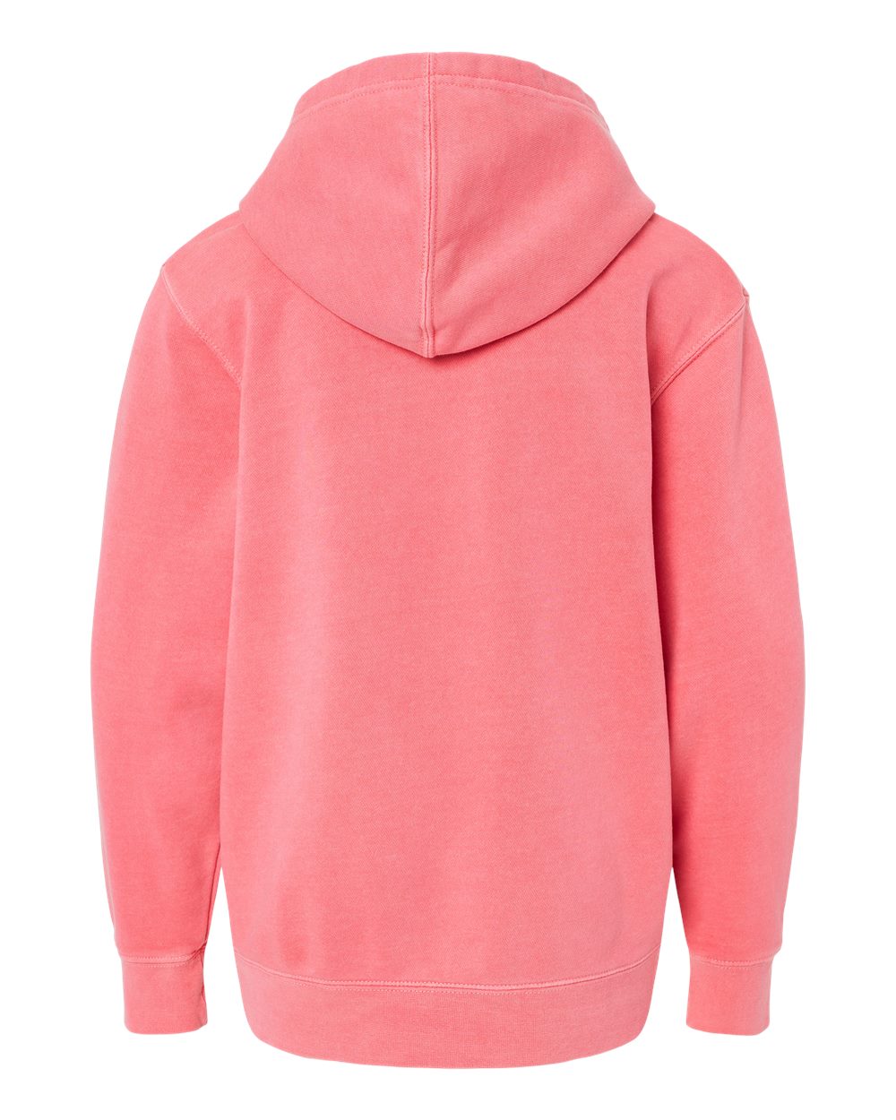 Youth Midweight Pigment-Dyed Hooded Sweatshirt - Back - B11176302 - Pigment Pink