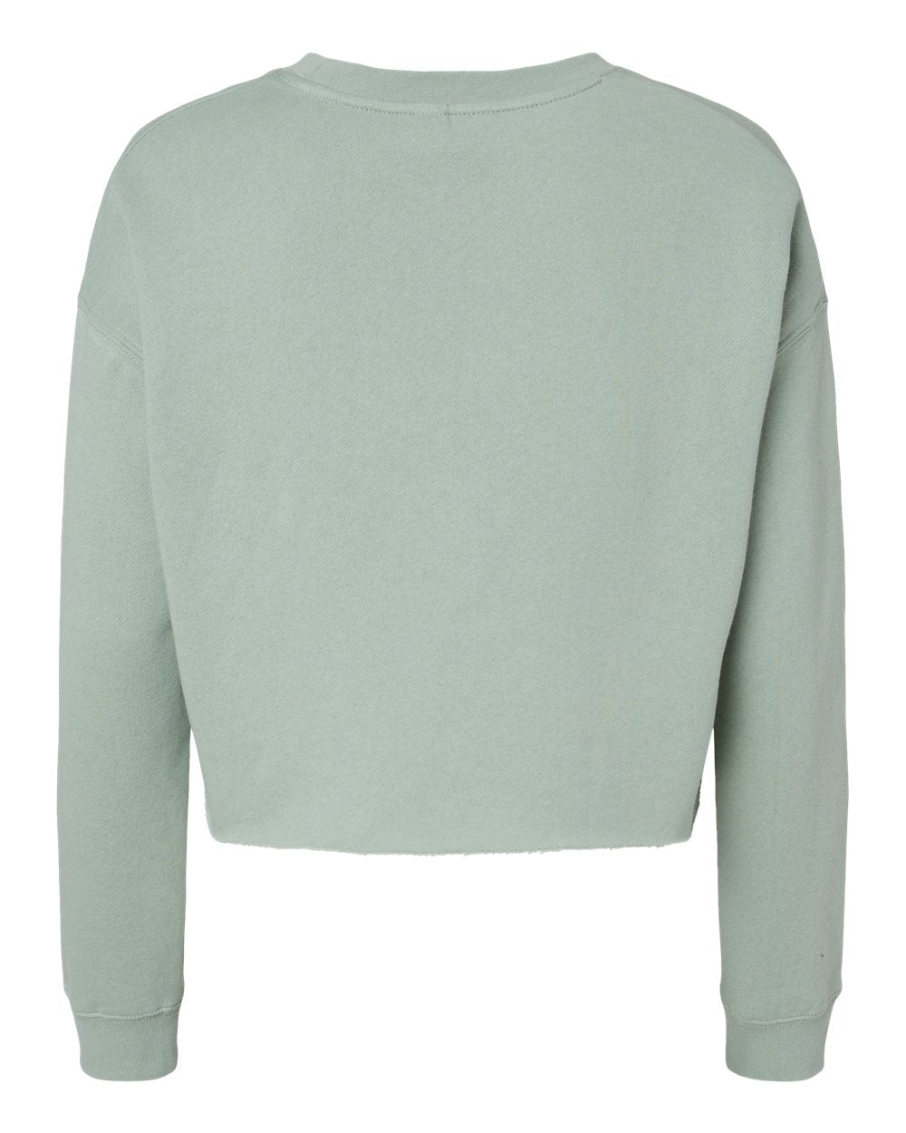 Women's Lightweight Crop Crewneck Sweatshirt - Back - B03176542 - Sage