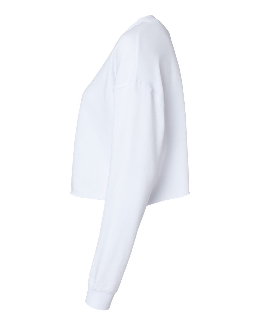 Women's Lightweight Crop Crewneck Sweatshirt - DirectSide - B03176002 - White