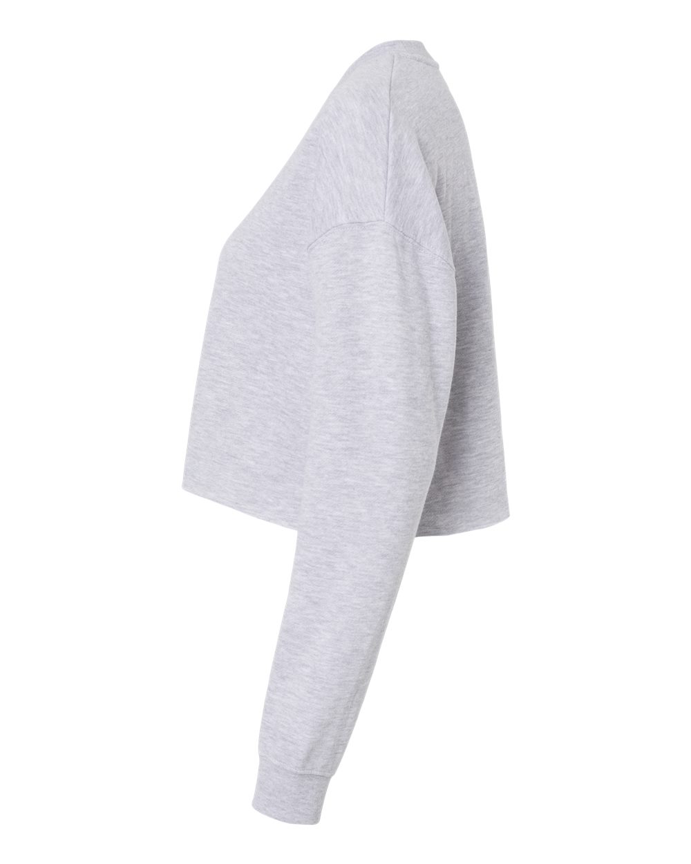 Women's Lightweight Crop Crewneck Sweatshirt - DirectSide - B03176352 - Grey Heather