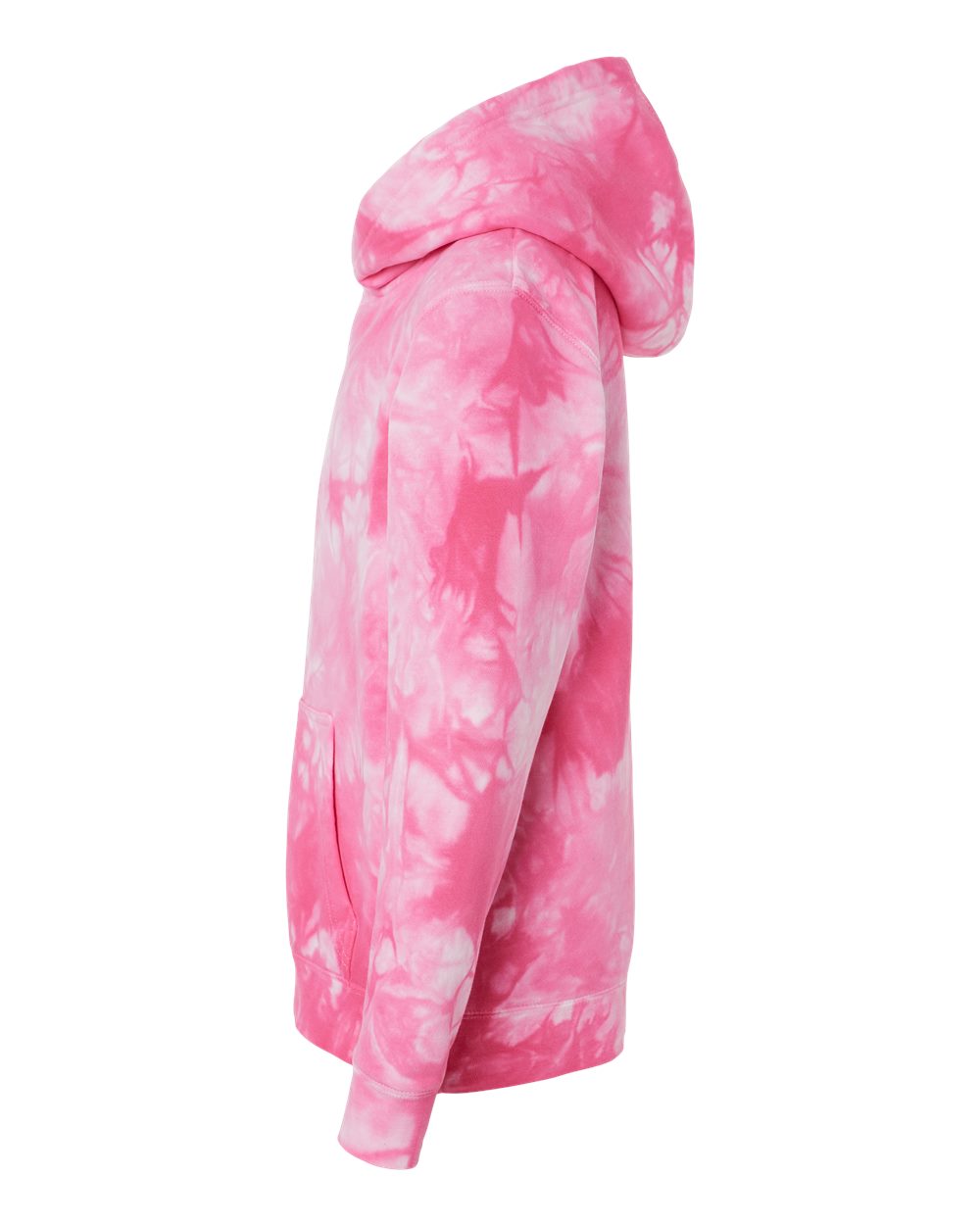 Youth Midweight Tie-Dyed Hooded Sweatshirt - DirectSide - B03576102 - Tie Dye Pink