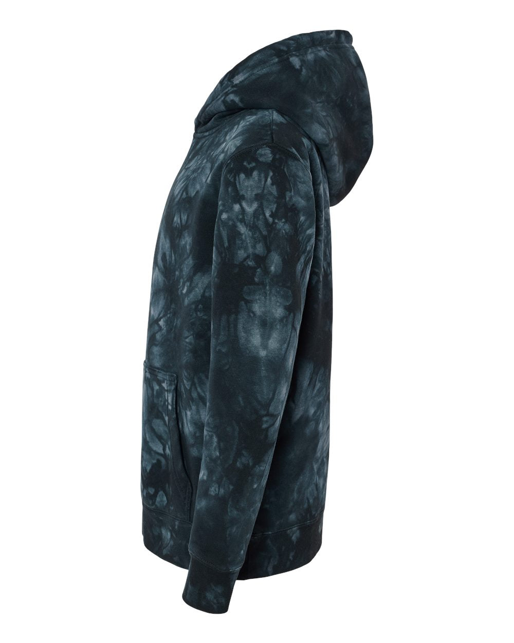 Youth Midweight Tie-Dyed Hooded Sweatshirt - DirectSide - B03576502 - Tie Dye Black
