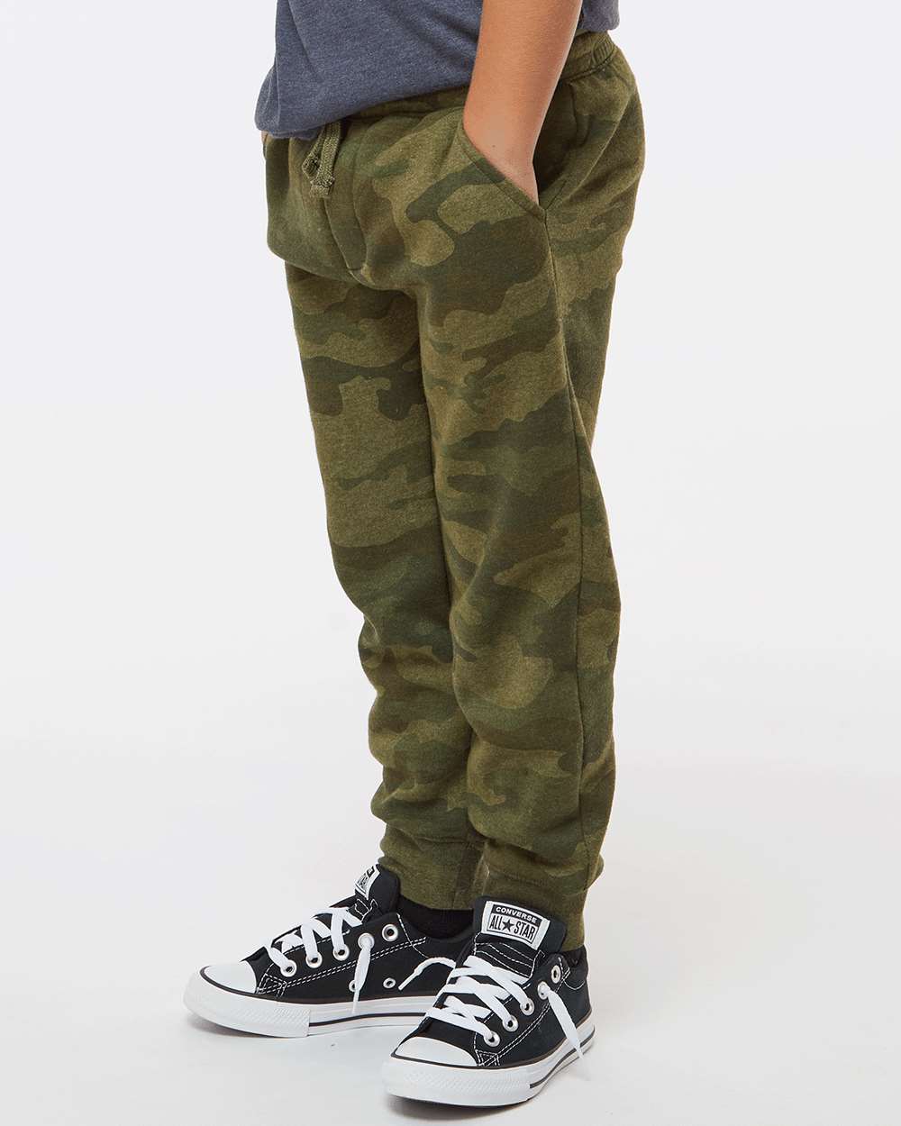 Youth Lightweight Special Blend Sweatpants - OnModelSide - B03676623 - Forest Camo Heather