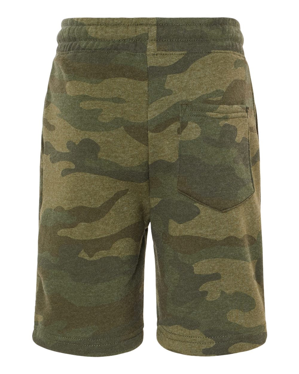 Youth Lightweight Special Blend Fleece Shorts - Back - B03776623 - Forest Camo Heather
