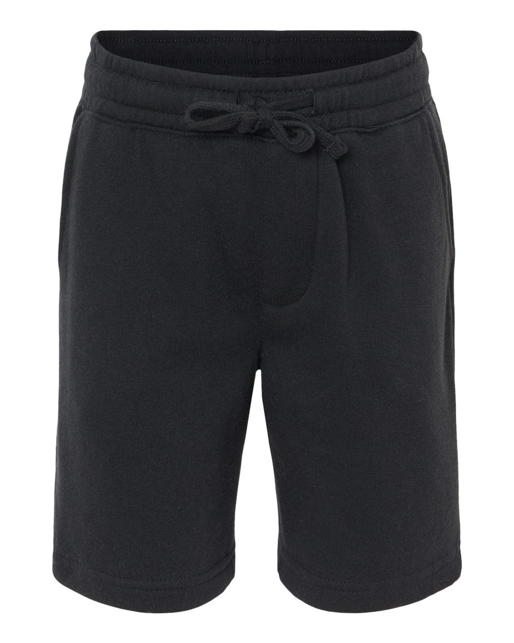Youth Lightweight Special Blend Fleece Shorts - Front - B03776504 - Black