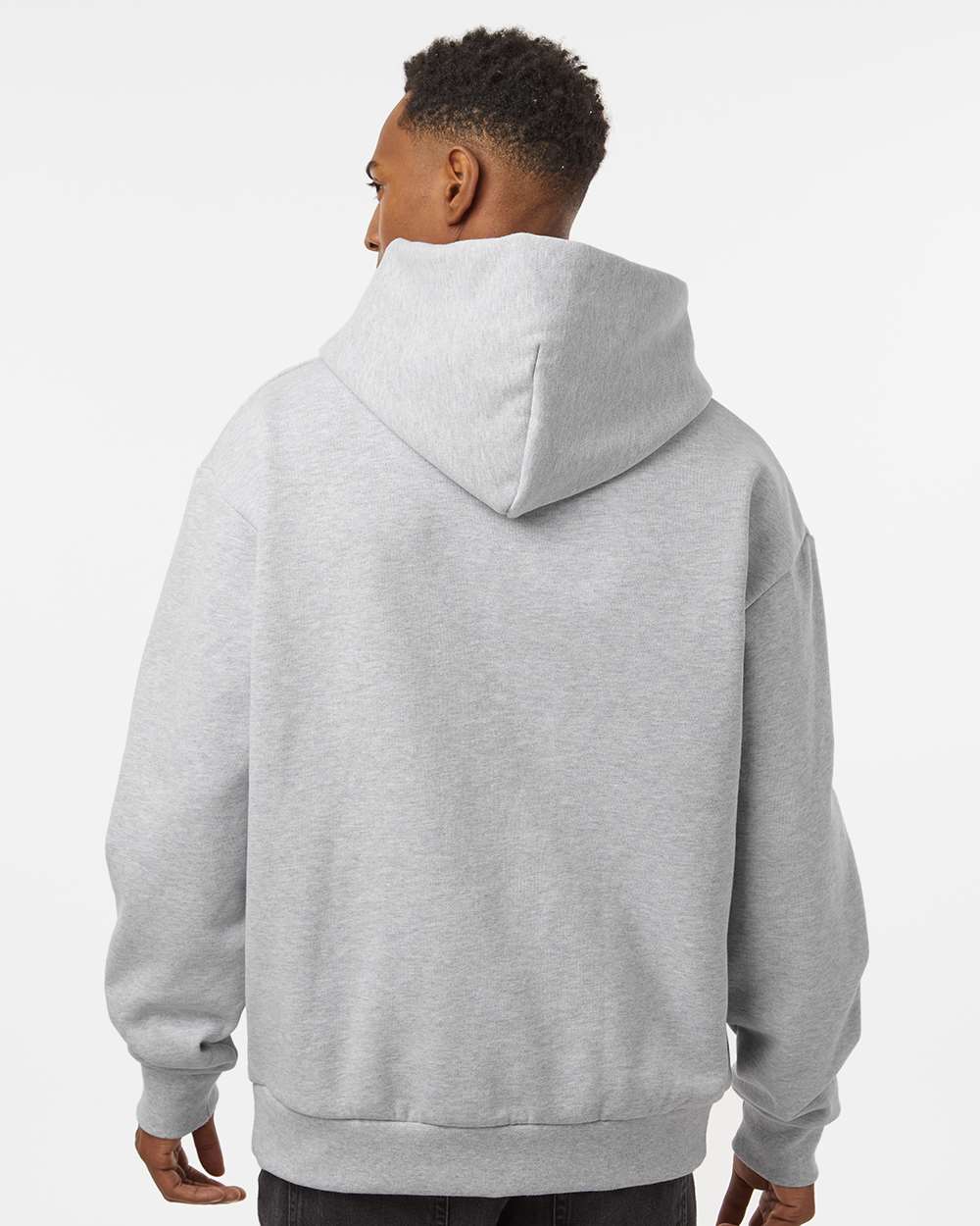 Unisex Mainstreet Hooded Sweatshirt - OnModelBack - B04176352 - Grey Heather