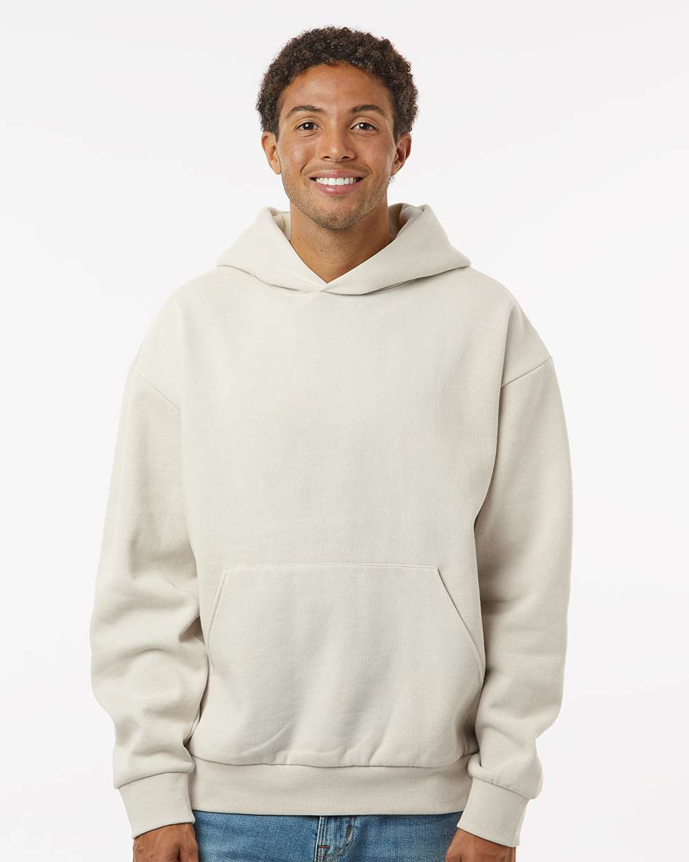 Unisex Mainstreet Hooded Sweatshirt - OnModelFront - B04176242 - Ivory