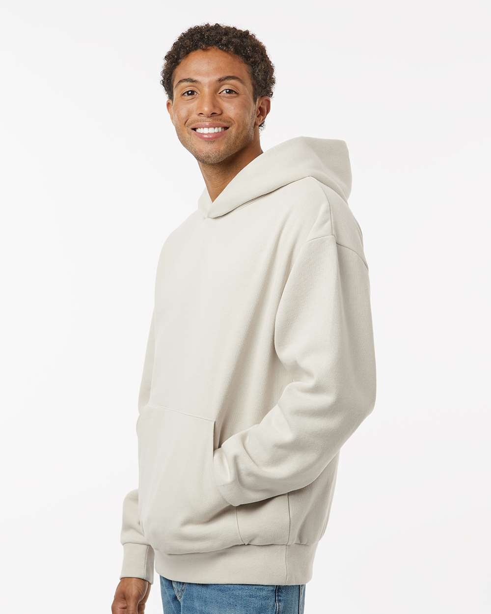 Unisex Mainstreet Hooded Sweatshirt - OnModelSide - B04176242 - Ivory
