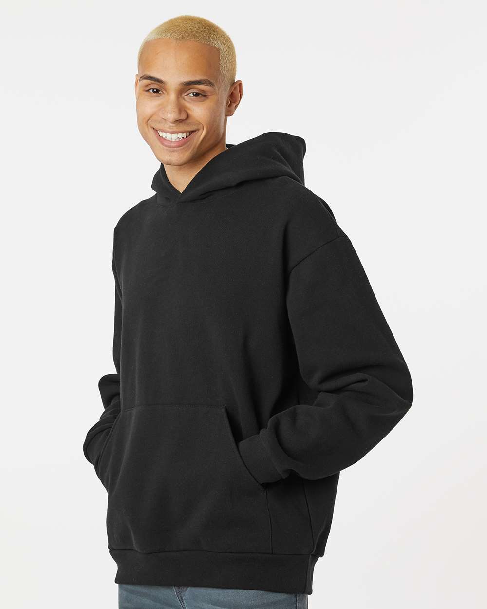 Unisex Mainstreet Hooded Sweatshirt - OnModelSide - B04176502 - Black