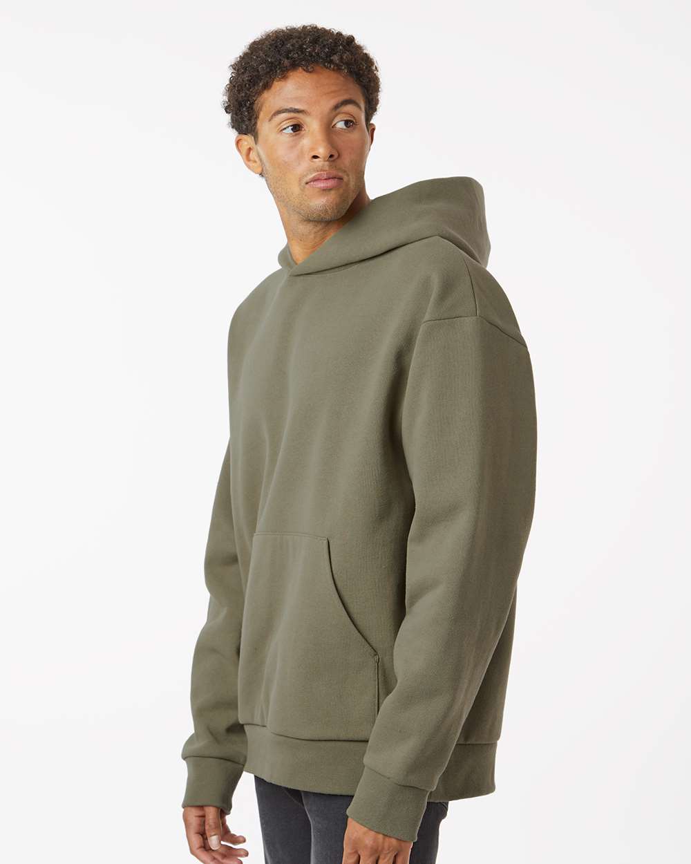 Unisex Mainstreet Hooded Sweatshirt - OnModelSide - B04176542 - Olive