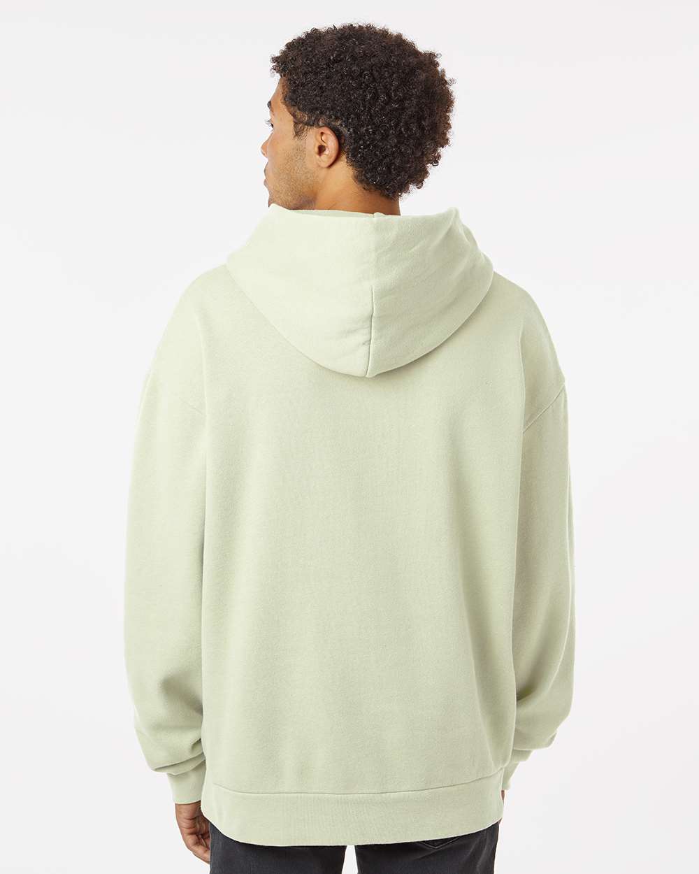 Unisex Avenue Hooded Sweatshirt - OnModelBack - B04276172 - Honey Dew