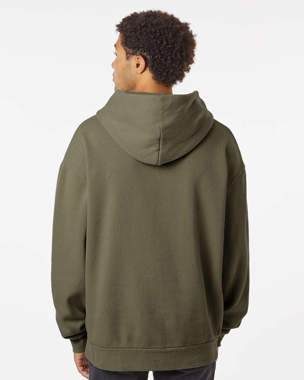 Unisex Avenue Hooded Sweatshirt - OnModelBack - B04276642 - Olive