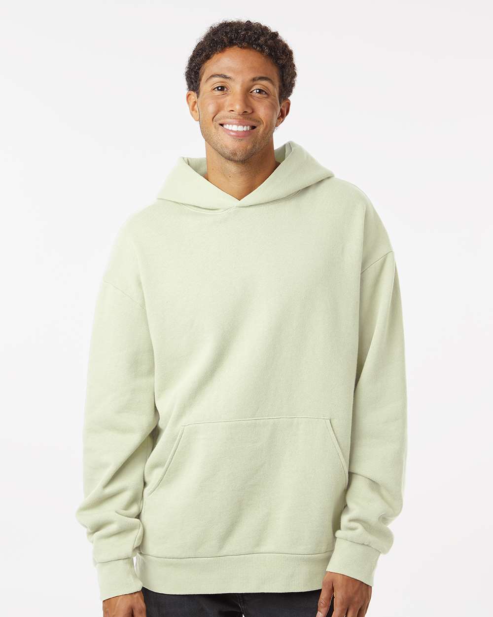 Unisex Avenue Hooded Sweatshirt - OnModelFront - B04276172 - Honey Dew