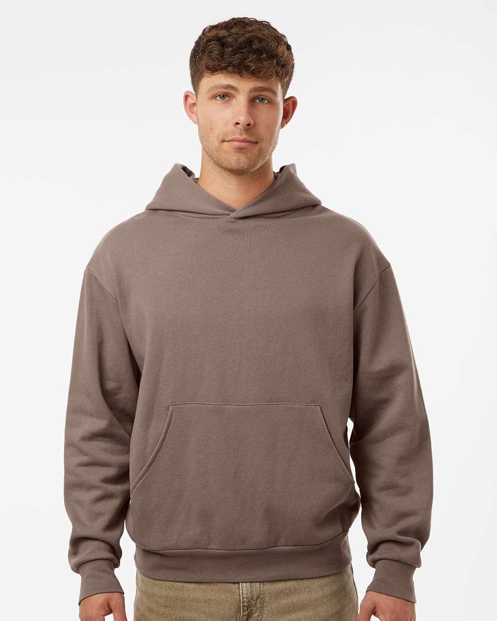 Unisex Avenue Hooded Sweatshirt - OnModelFront - B04276262 - Clay