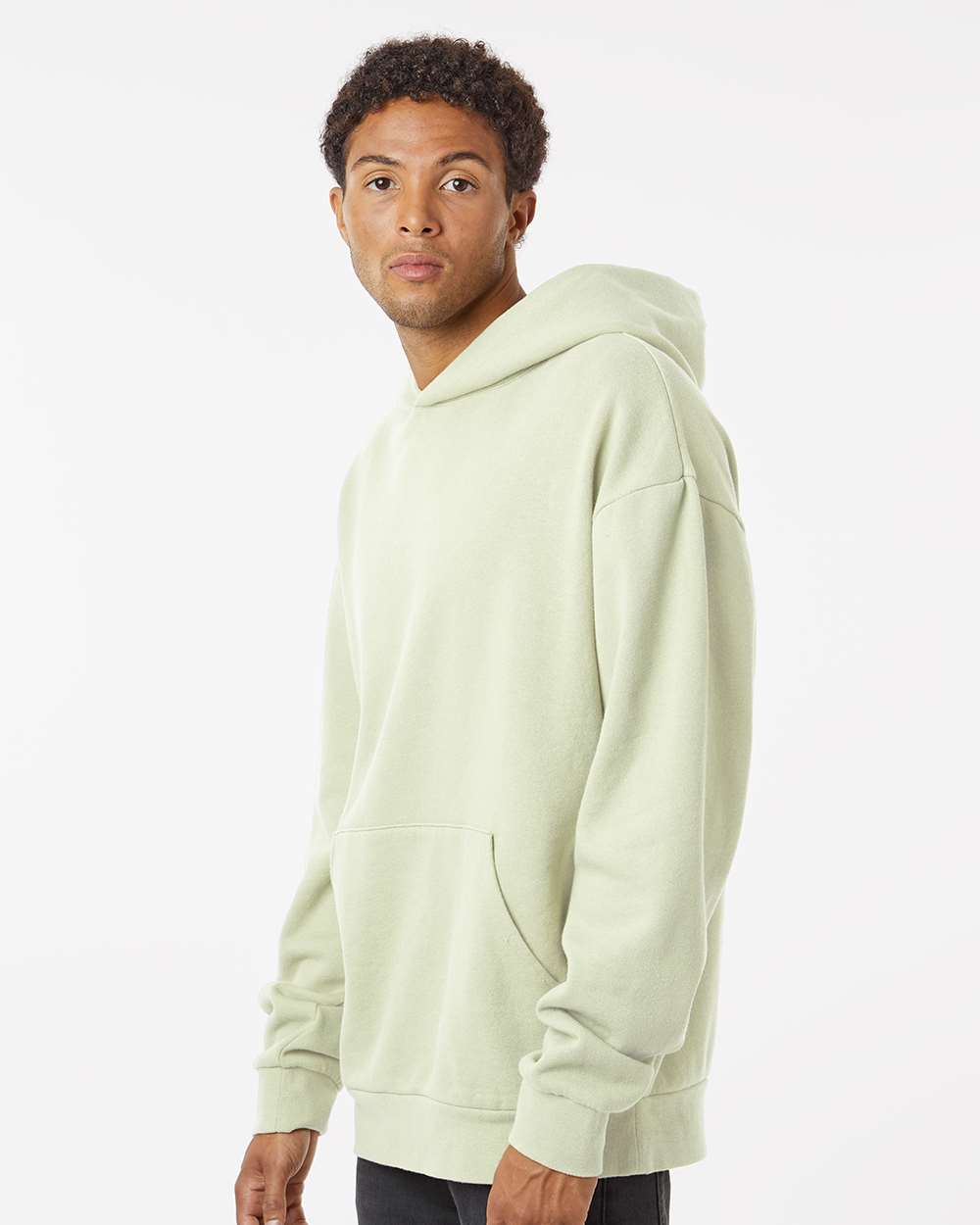 Unisex Avenue Hooded Sweatshirt - OnModelSide - B04276172 - Honey Dew