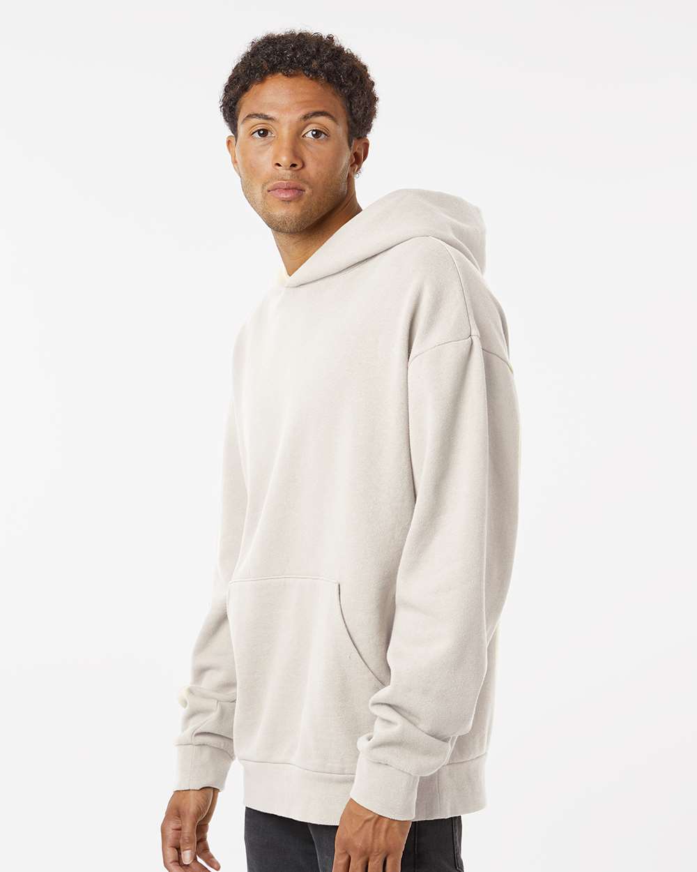 Unisex Avenue Hooded Sweatshirt - OnModelSide - B04276242 - Ivory