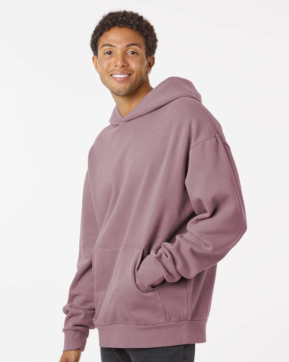 Unisex Avenue Hooded Sweatshirt - OnModelSide - B04276672 - Orchid