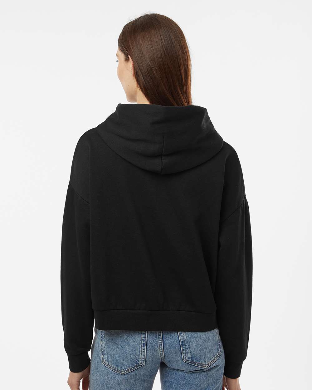 Women's California Wave Wash Sunday Hooded Sweatshirt - OnModelBack - B01076502 - Black