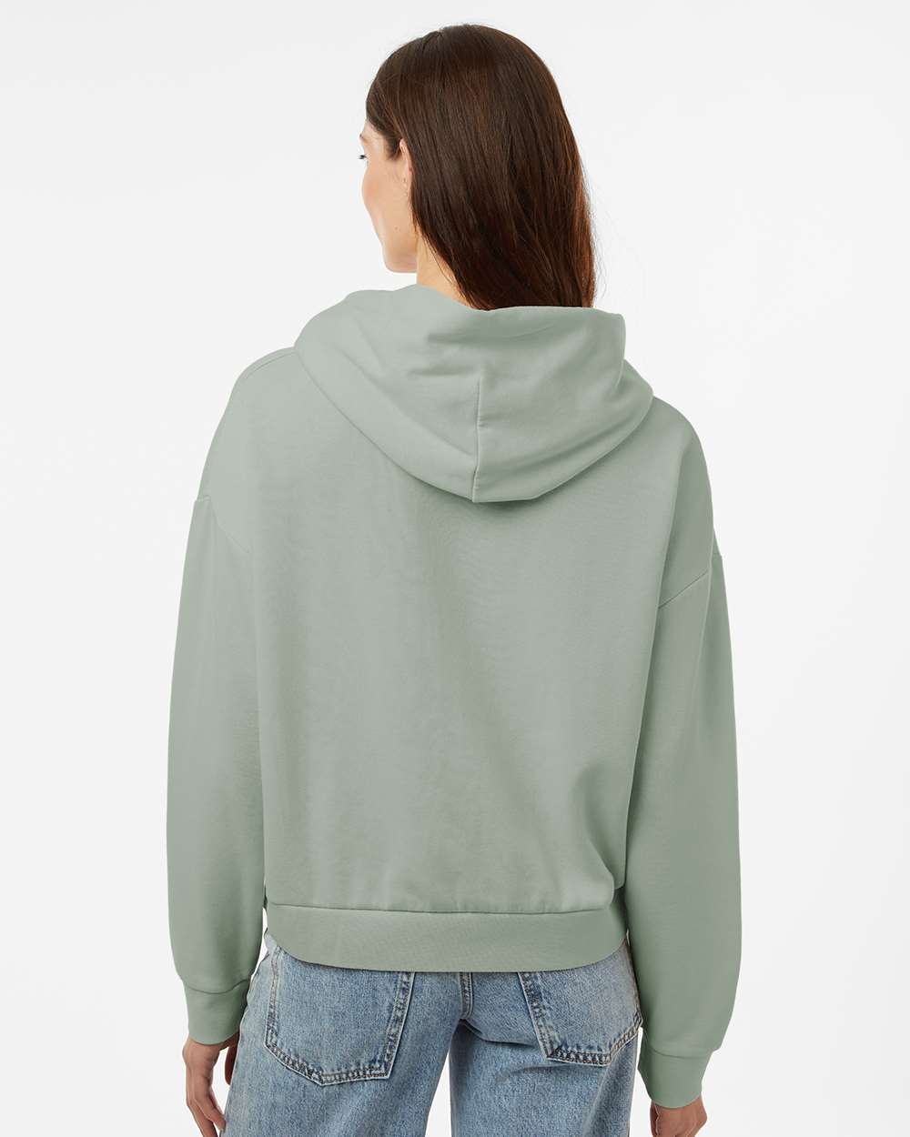 Women's California Wave Wash Sunday Hooded Sweatshirt - OnModelBack - B01076542 - Sage