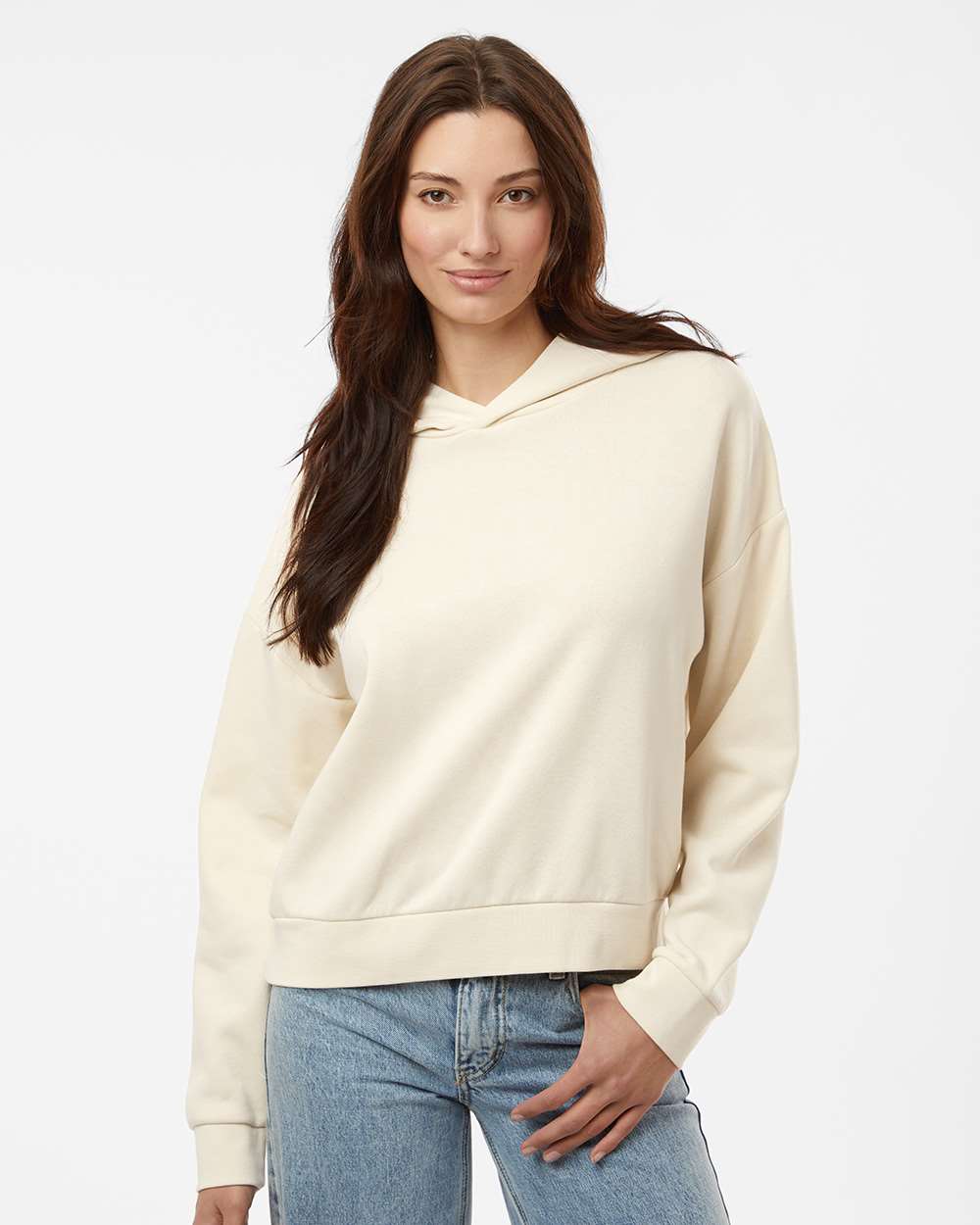 Women's California Wave Wash Sunday Hooded Sweatshirt - OnModelFront - B01076242 - Bone