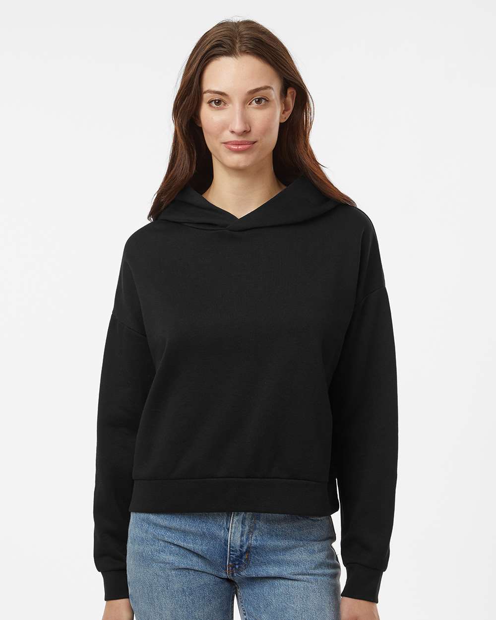 Women's California Wave Wash Sunday Hooded Sweatshirt - OnModelFront - B01076502 - Black