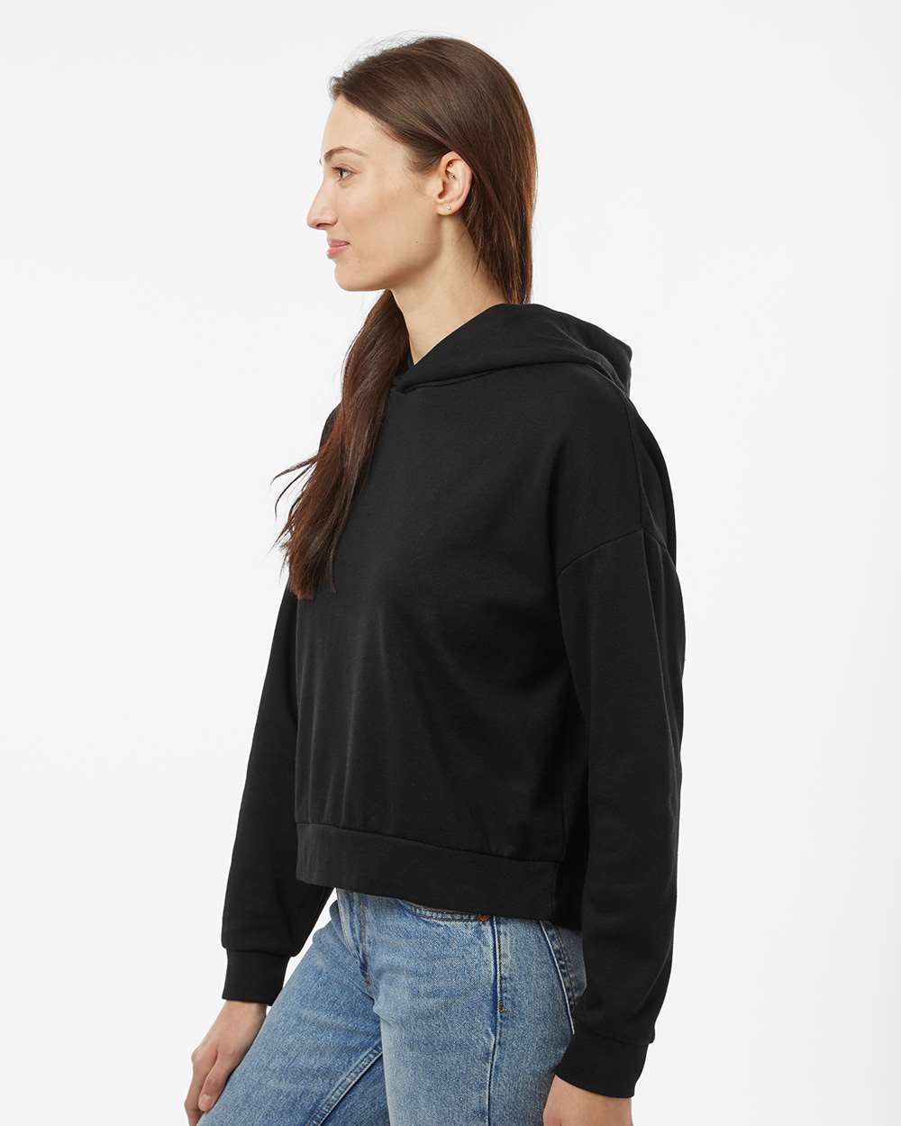 Women's California Wave Wash Sunday Hooded Sweatshirt - OnModelSide - B01076502 - Black