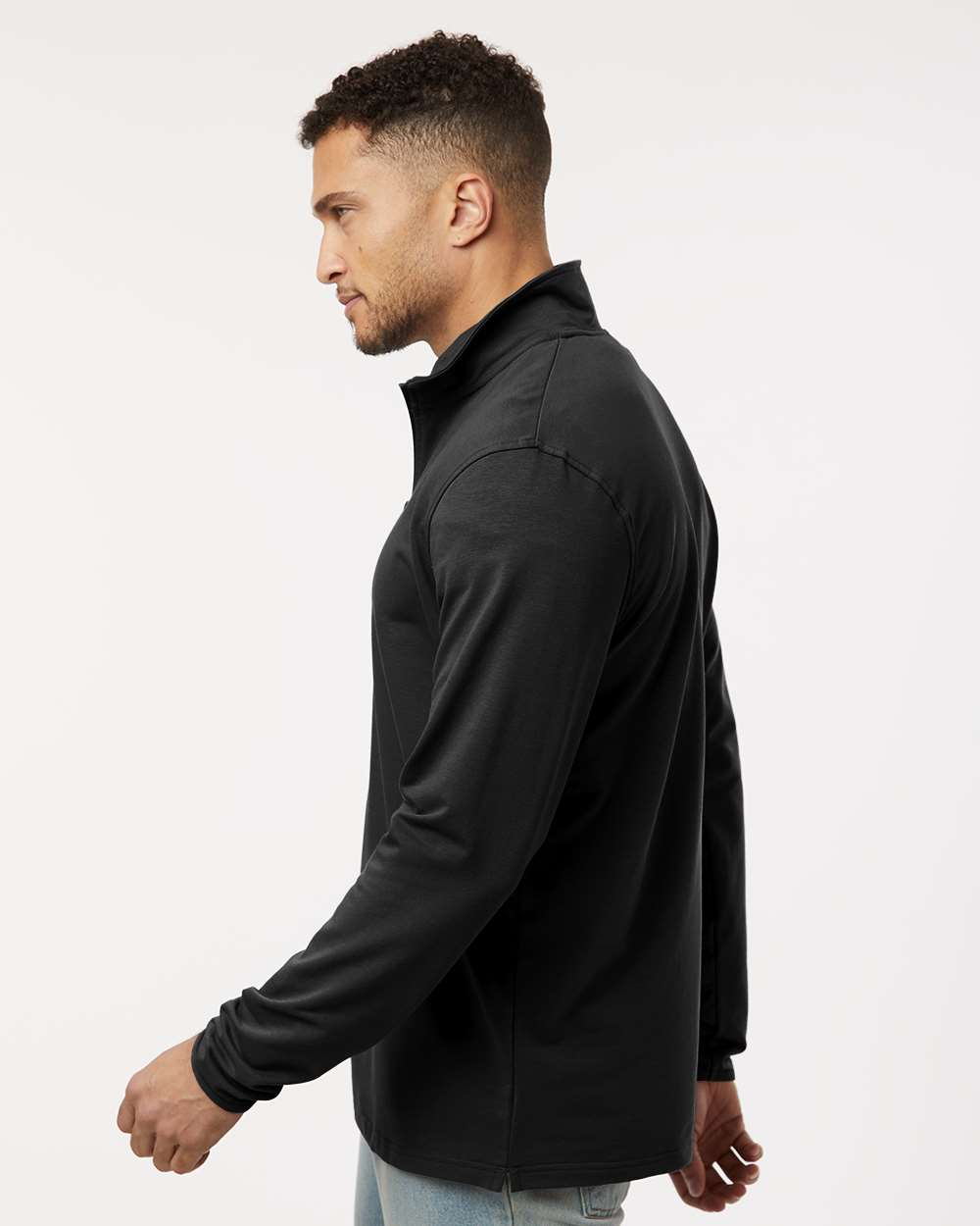 Men's Perform Quarter-Zip Pullover - OnModelSide - B00076502 - Black