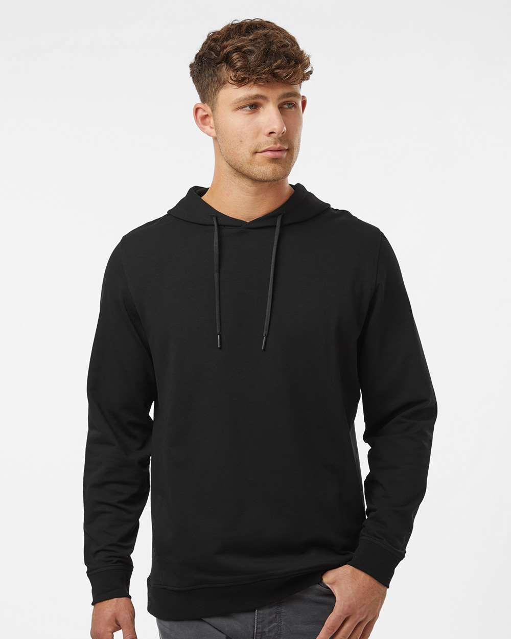 Unisex Perform Hooded Sweatshirt - OnModelFront - B00176502 - Black