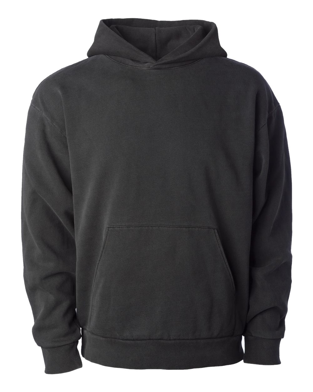 Unisex Boulevard Heavyweight Hooded Sweatshirt - Front - B00376102 - Pigment Black