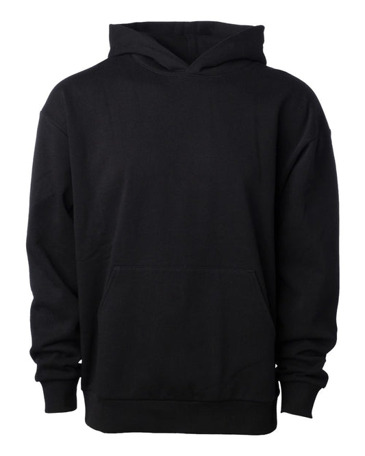 Unisex Boulevard Heavyweight Hooded Sweatshirt - Front - B00376502 - Black