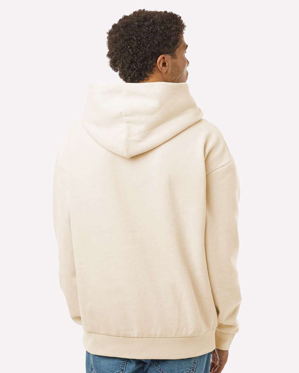 Unisex Boulevard Heavyweight Hooded Sweatshirt - OnModelBack - B00376242 - Bone
