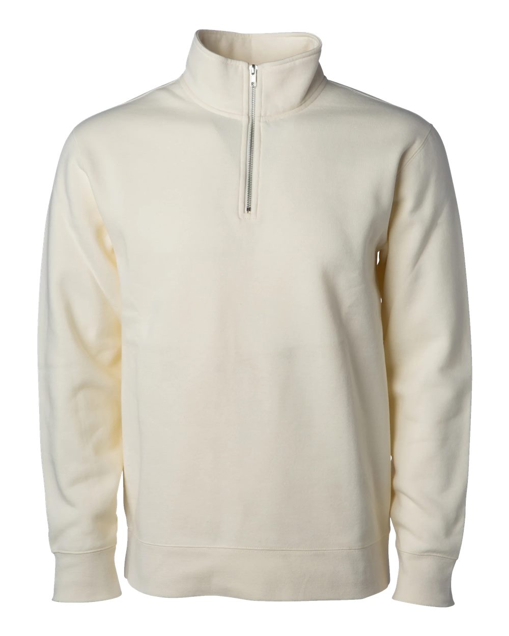 Unisex Midweight Quarter-Zip Pullover - Front - B00476242 - Bone