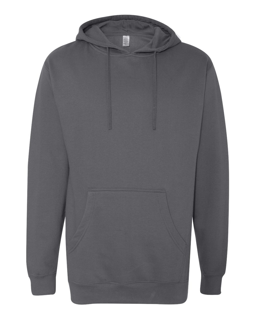 Unisex Midweight Hooded Sweatshirt - Front - B23676102 - Charcoal