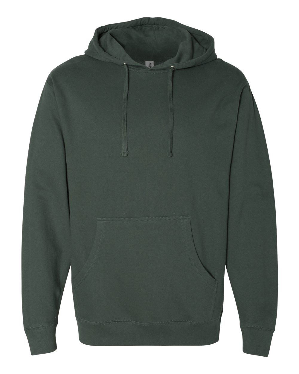 Unisex Midweight Hooded Sweatshirt - Front - B23676232 - Alpine Green