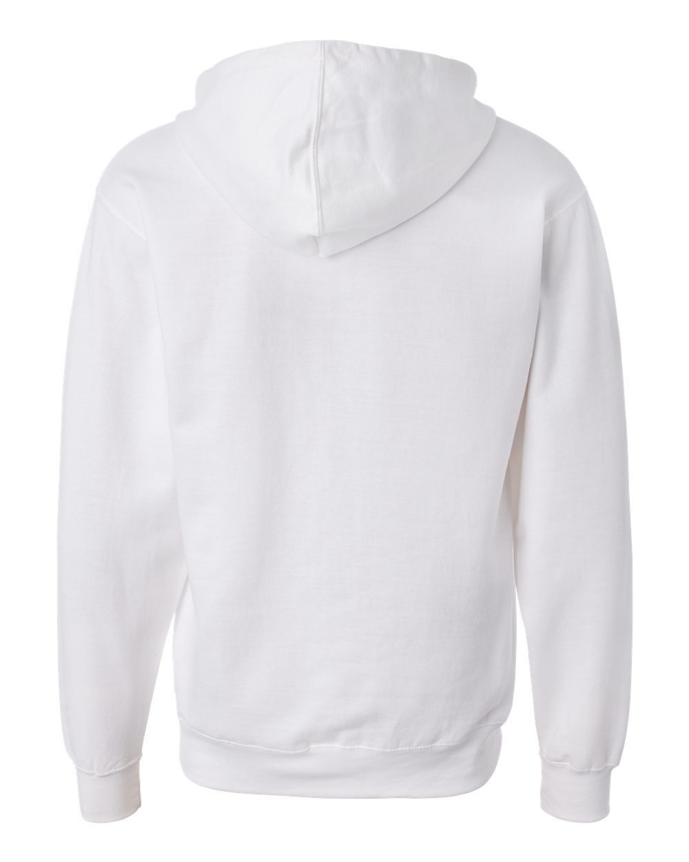 Unisex Midweight Full-Zip Hooded Sweatshirt - Back - B20176002 - White