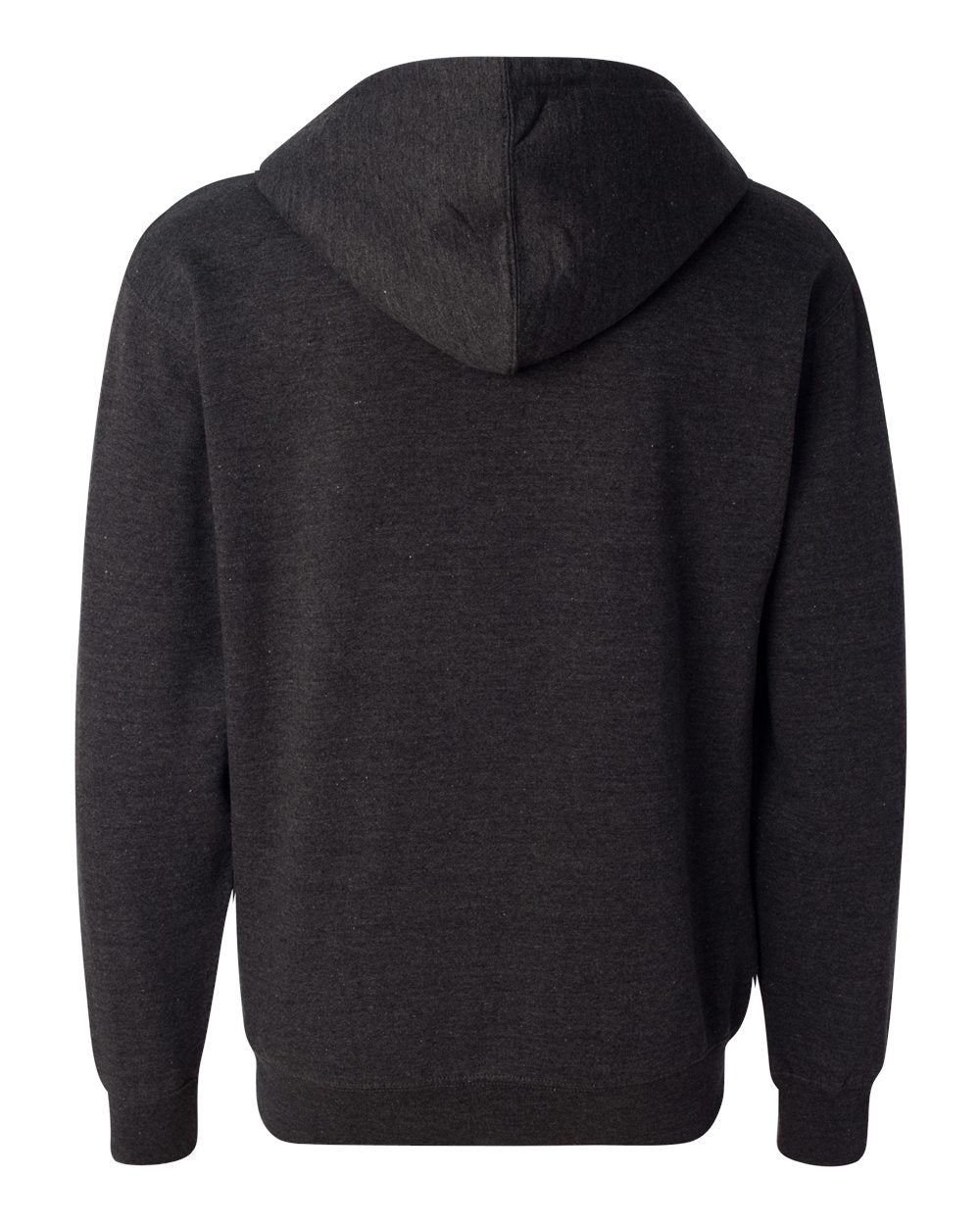 Unisex Midweight Full-Zip Hooded Sweatshirt - Back - B20176092 - Charcoal Heather