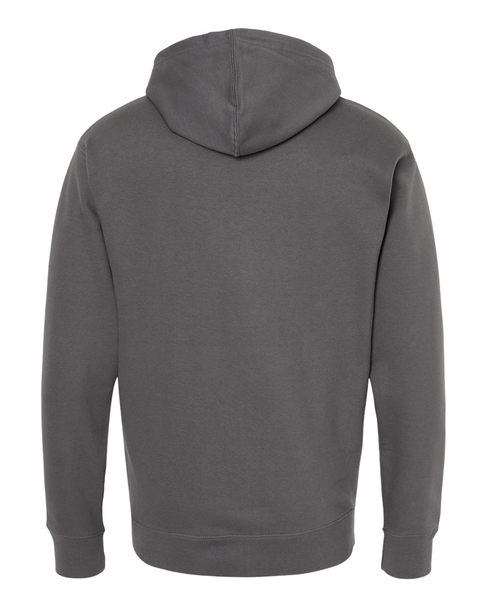 Unisex Midweight Full-Zip Hooded Sweatshirt - Back - B20176103 - Charcoal