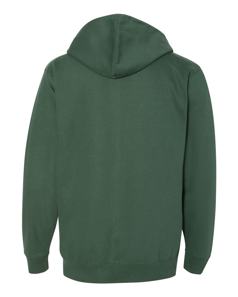 Unisex Midweight Full-Zip Hooded Sweatshirt - Back - B20176232 - Alpine Green