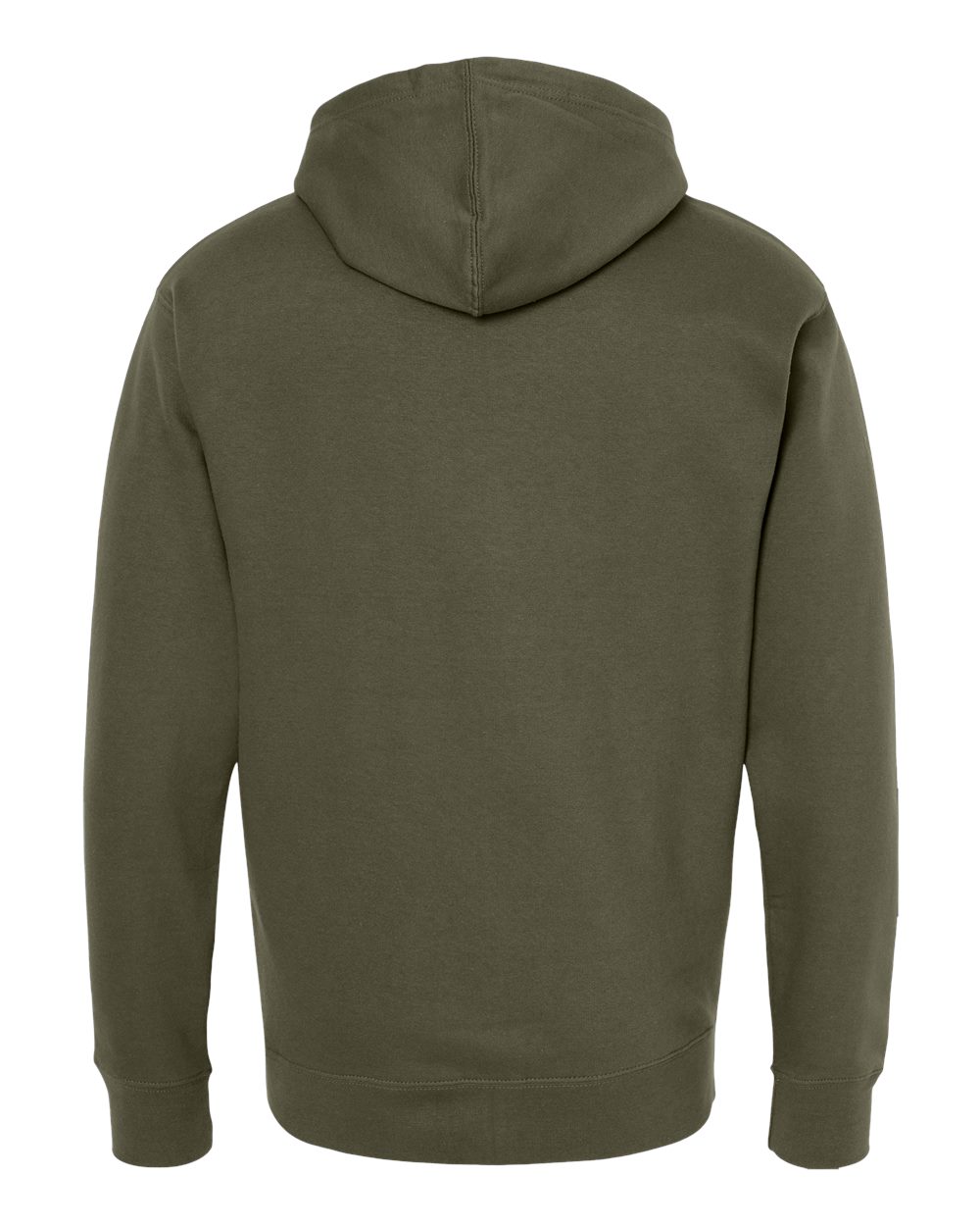 Unisex Midweight Full-Zip Hooded Sweatshirt - Back - B20176542 - Army